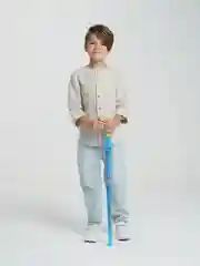 Синий детский зонт со свистком с чехлом
