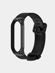 Ремешок для Xiaomi Мi band 7 (ксяоми ми бэнд) силиконовый металлический фитнес часы трекер