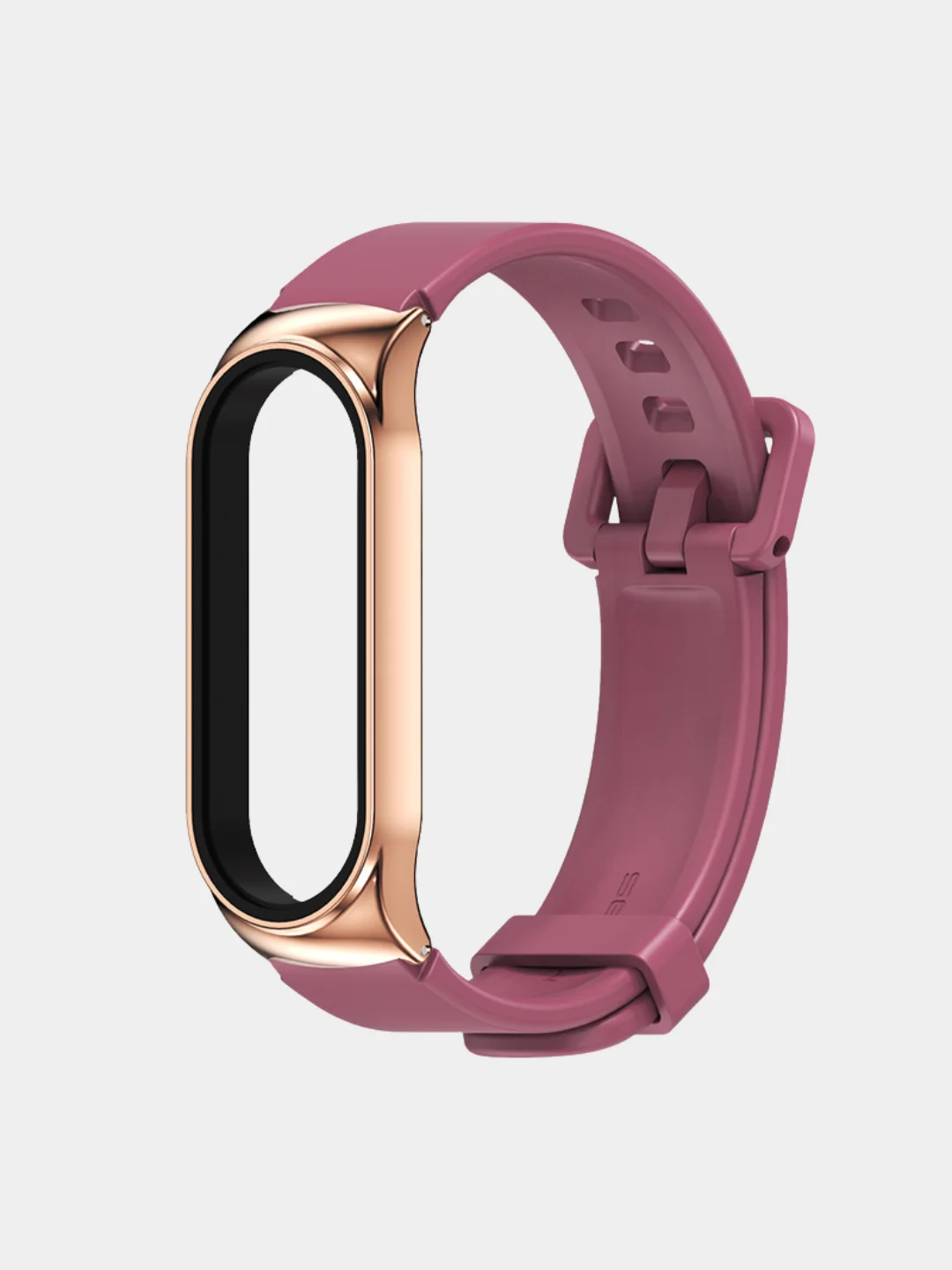 Багровый ремешок для Xiaomi Мi band 7 (ксяоми ми бэнд) силиконовый металлический фитнес часы трекер