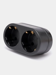 Сетевой разветвитель Perfeo "RU POWER 2 гнезда, 16А, с заземлением, черный