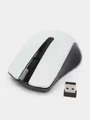 Белый мышь беспроводная оптическая Perfeo "Rainbow",  USB