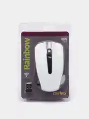 Белый мышь беспроводная оптическая Perfeo "Rainbow",  USB