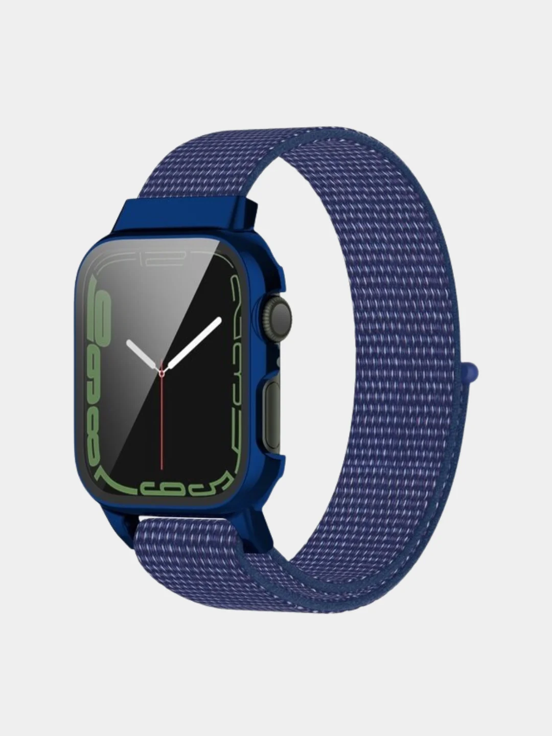 Морской ремешок для Apple Watch 7 series c защитным стеклом бампером, 41, 45 мм нейлоновый