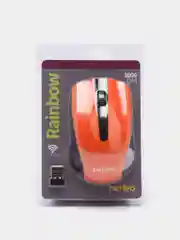 Оранжевый мышь беспроводная оптическая Perfeo "Rainbow",  USB