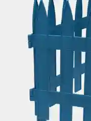 Забор декоративный, пластиковый, 7 секций, 36 см х 3 м, синий