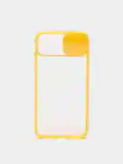 Желтый чехол с защитой шторкой для камеры на iPhone 6s/7/8/Plus/SE/20/X/XS/XR/11/Pro/Max/12/13/айфон