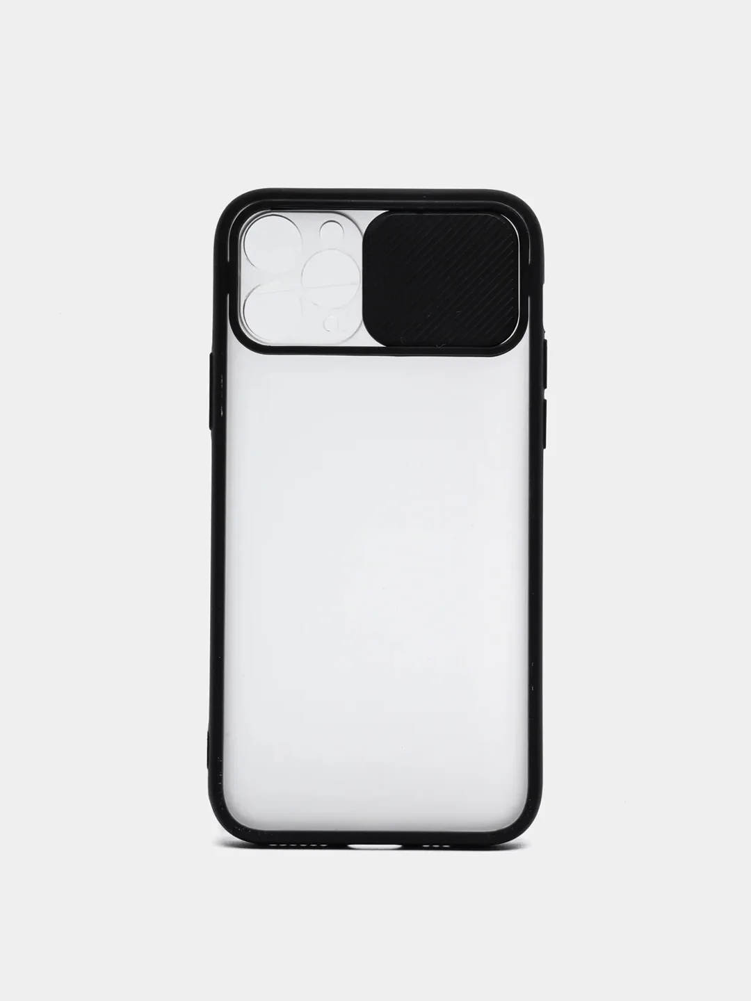 Черный чехол с защитой шторкой для камеры на iPhone 6s/7/8/Plus/SE/20/X/XS/XR/11/Pro/Max/12/13/айфон