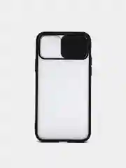 Черный чехол с защитой шторкой для камеры на iPhone 6s/7/8/Plus/SE/20/X/XS/XR/11/Pro/Max/12/13/айфон