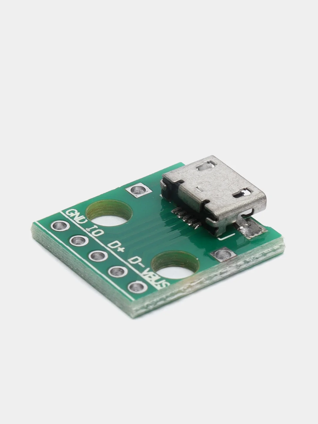 Плата печатная с разъемом microUSB 5 Pin, разведённым на DIP 2.54