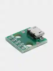 Плата печатная с разъемом microUSB 5 Pin, разведённым на DIP 2.54