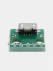 Плата печатная с разъемом microUSB 5 Pin, разведённым на DIP 2.54