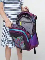Голубой школьный рюкзак для девочки