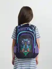 Лазурный школьный рюкзак для девочки