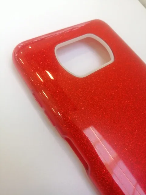 Золотой силиконовый с блестками усиленный чехол XIAOMI Poco x3