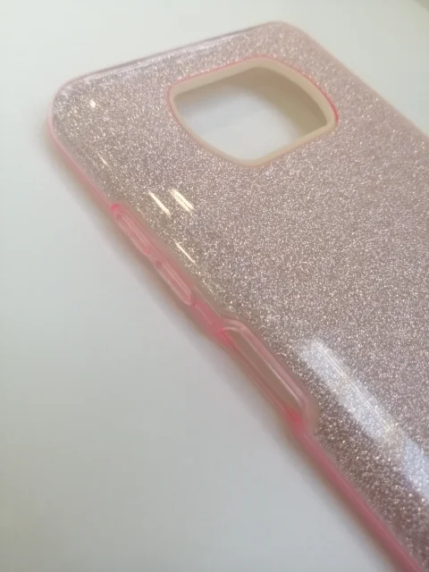 Золотой силиконовый с блестками усиленный чехол XIAOMI Poco x3