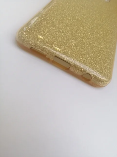 Золотой силиконовый с блестками усиленный чехол XIAOMI Poco x3