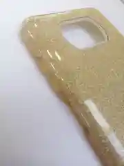 Золотой силиконовый с блестками усиленный чехол XIAOMI Poco x3