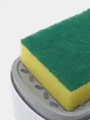 Белый органайзер кухонный для моющих средств, с губкой