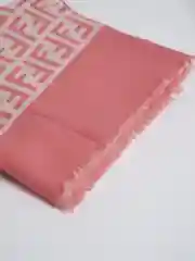 Коралловый меланж палантин кашемировый