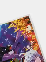 Серый плакат Genshin Impact, Геншин импакт