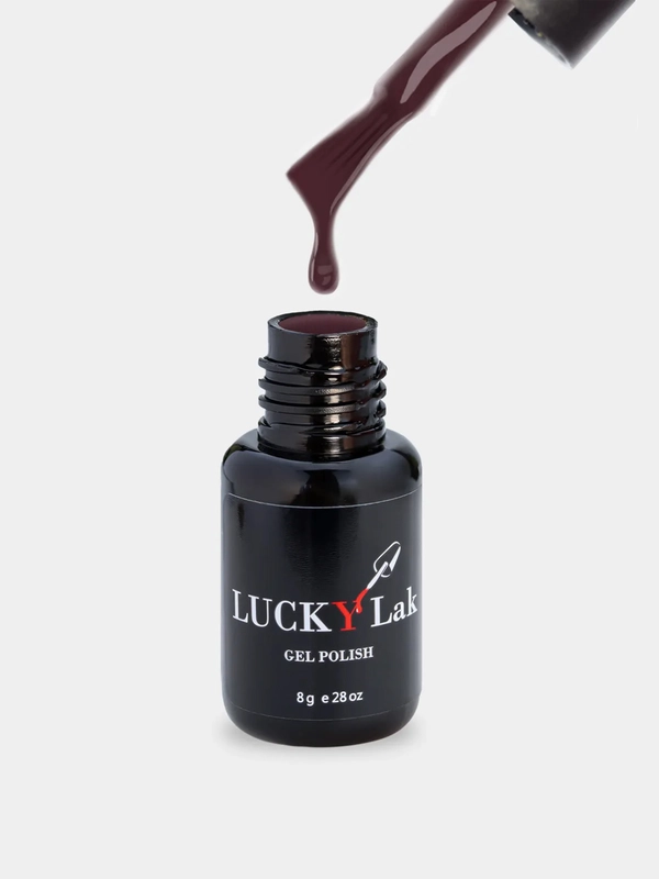 Гель лак для ногтей LuckyLak Fashion №082, 8g темно бордовый лак для маникюра и педикюра