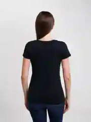 Черный футболка женская, классическая