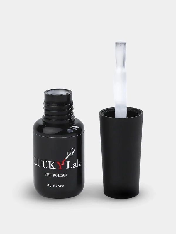 Гель для ногтей, гель-лак LuckyLak FL 8g №021 белый для маникюра и педикюра
