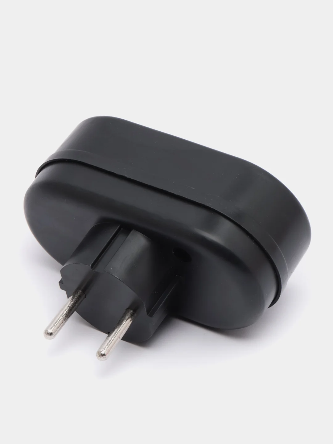 Черный сетевой разветвитель Perfeo "Ru power", 2 гнезда, 6А, без заземления, 2Т