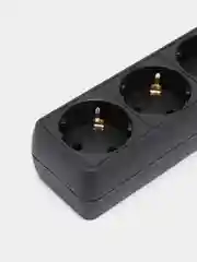 Черный сетевой удлинитель с кнопкой Perfeo "Powermate", 1,8 м