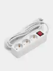 Сетевой удлинитель с кнопкой "Powermate", 5,0 м, 3 розетки, белый