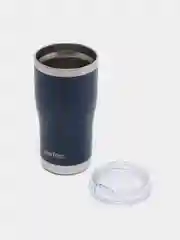 Темно-синий термокружка Perfeo для напитков с прозрачной крышкой, 0,6 л