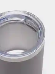 Серый термокружка для напитков PERFEO с прозрачной крышкой и ручкой, 0,35 л, 2 цвета