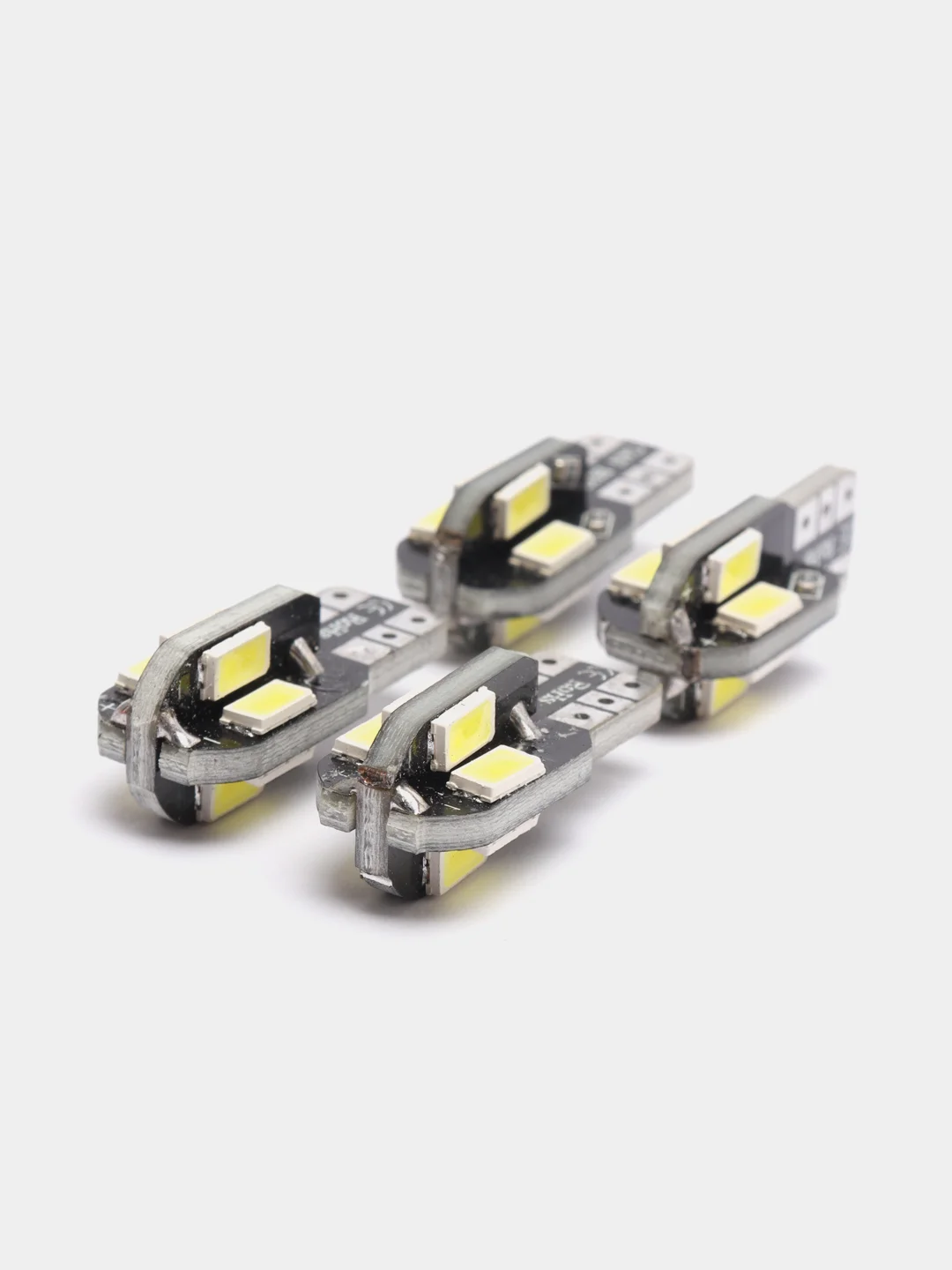 Светодиодные габаритные LED лампы, 12 В W5W T10, подсветка / огонь, холодный белый