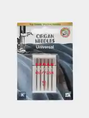 Песочный хаки иглы ORGAN универсальные 5 шт, в блистере для бытовых швейных машин