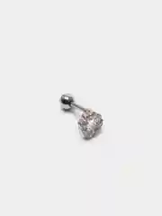 Лазурный микросерьга ( пирсинг ) "Silver" со стержнем из нержавеющей стали