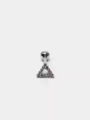Небесно-голубой микросерьга ( пирсинг ) "Silver" со стержнем из нержавеющей стали