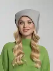 Серебряный шапка женская