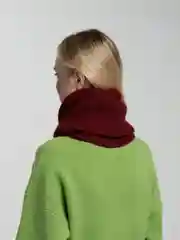 Багровый шарф женский, вязаный