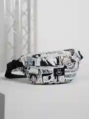 Белый поясная сумка через плечо, унисекс