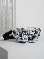 Черный поясная сумка через плечо, унисекс