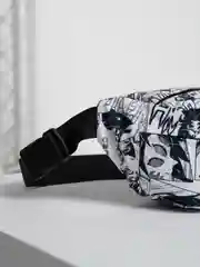 Черный поясная сумка через плечо, унисекс