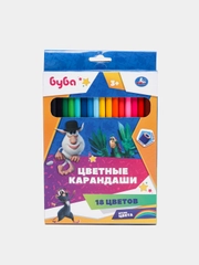 Цветные карандаши 18 цветов "Буба" шестигранные