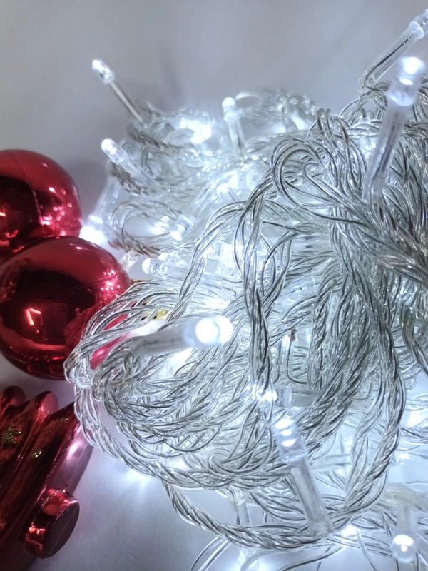 Гирлянда-нить прозрачная, 100 LED, 8 режимов, 10 м