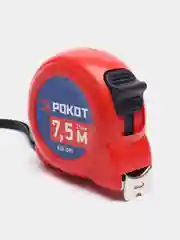 Красный рулетка 7,5 м х 25 мм, пластик