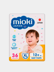 Трусики-подгузники MIOKI, XL, 12+ кг, 36 штук
