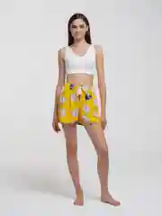 Желтый шорты женские пижама