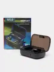 Черный наушники беспроводные M10 с Power Bank