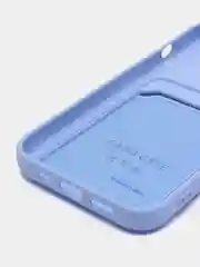 Фиолетовый чехол на iPhone (Айфон) 11, 13, 14, 7 8 Plus X XR XS, 12 Mini Pro Max, с карманом для карт