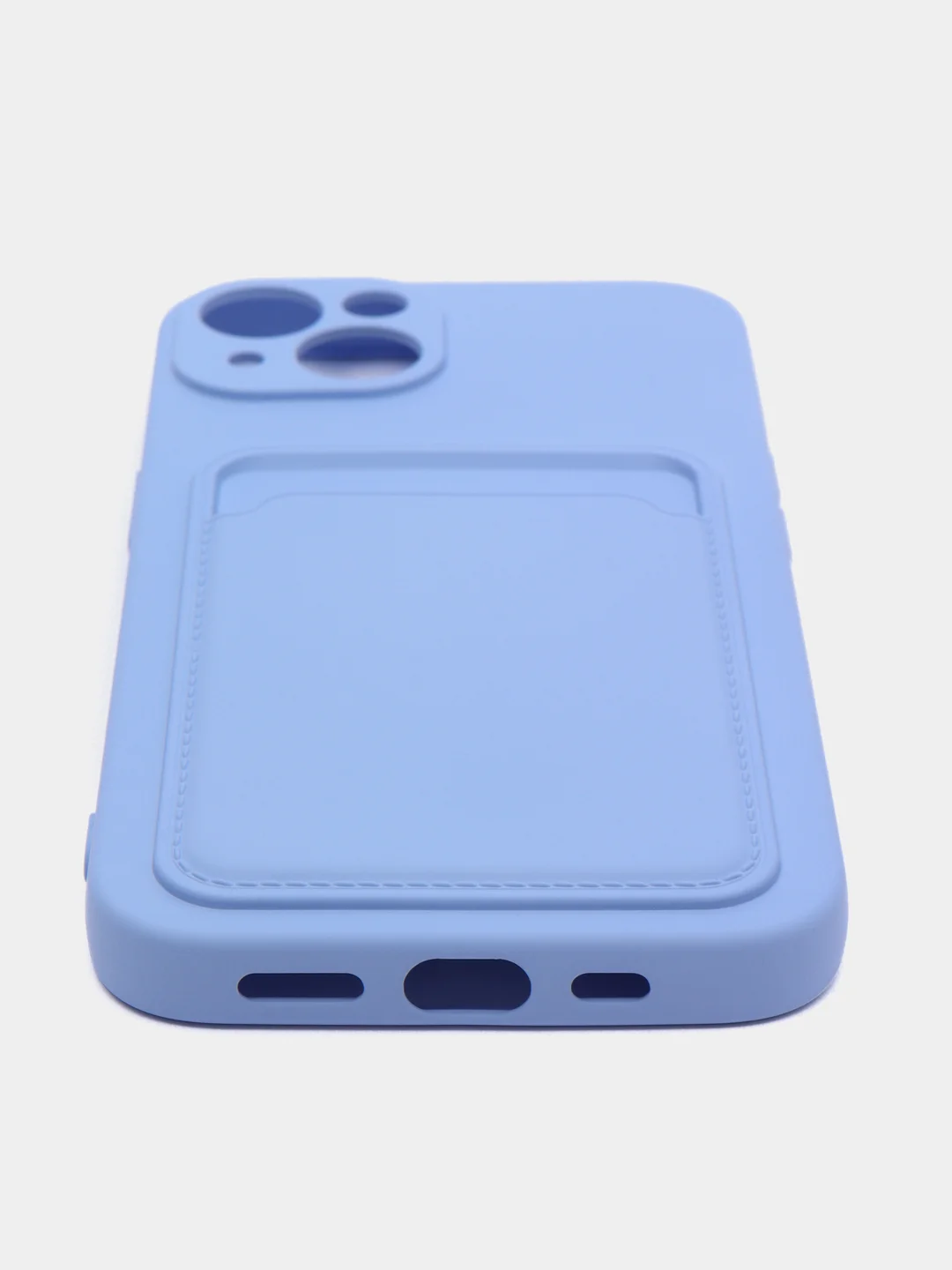 Фиолетовый чехол на iPhone (Айфон) 11, 13, 14, 7 8 Plus X XR XS, 12 Mini Pro Max, с карманом для карт