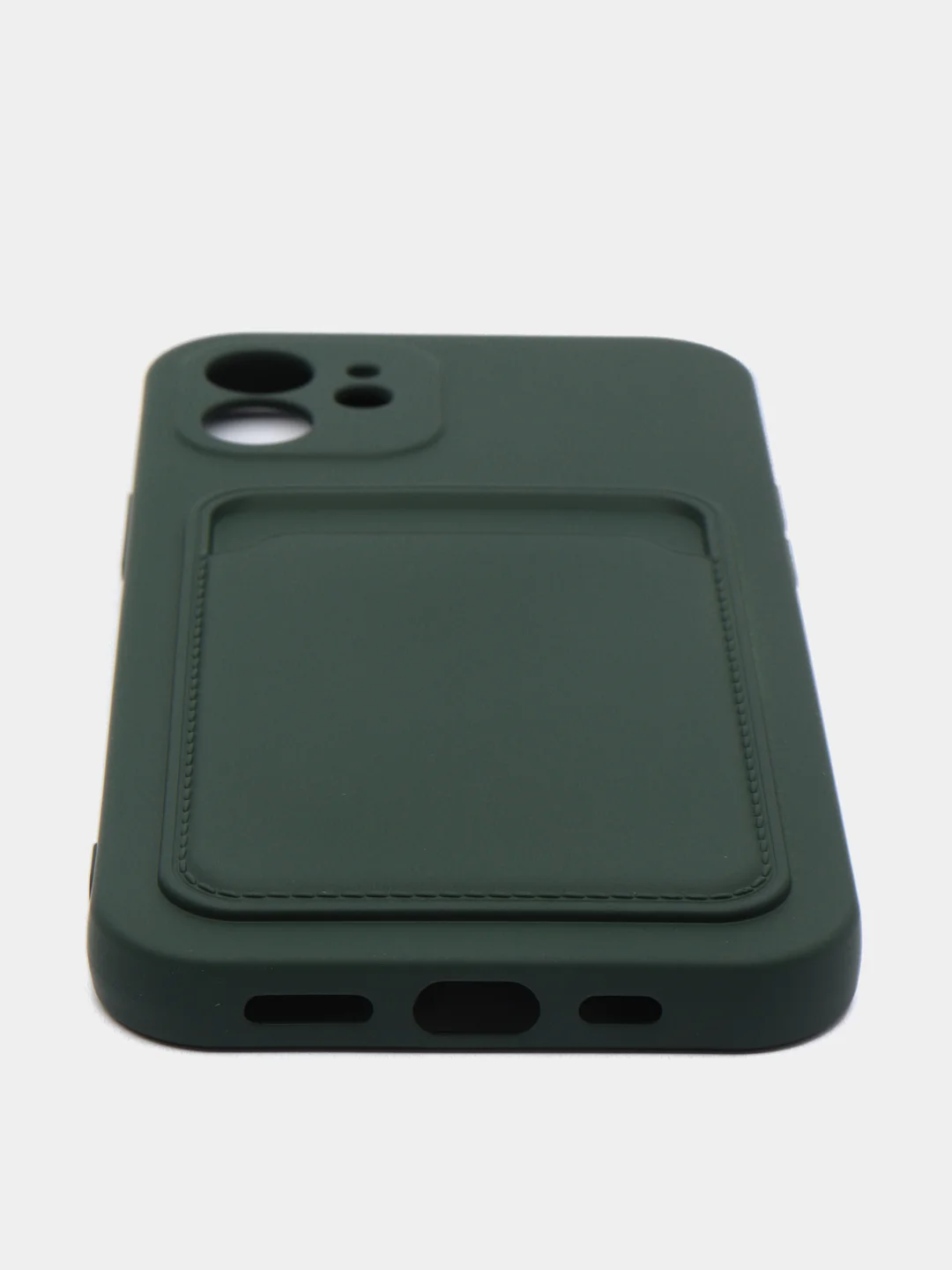 Лесной зеленый чехол на iPhone (Айфон) 11, 13, 14, 7 8 Plus X XR XS, 12 Mini Pro Max, с карманом для карт